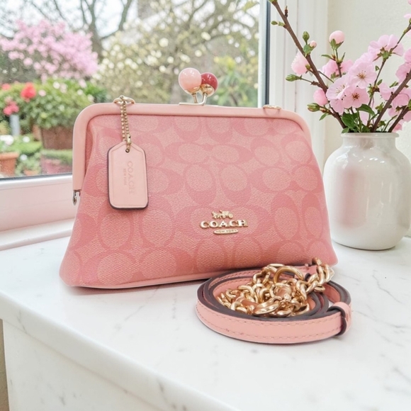 Coach Handbags - Authentic Coach Nora Kisslock Crossbody In Candy Pink Colorway Unused W/ COA